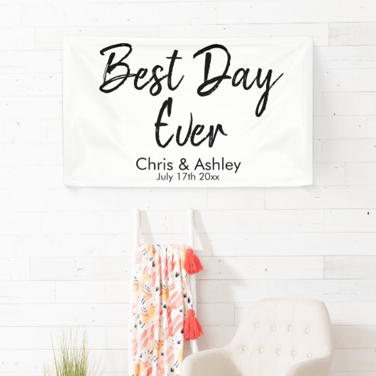 カスタムウェディングデコ最高のーで披露宴 横断幕 (インサイチュ)