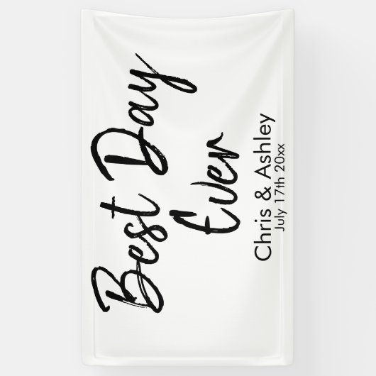 カスタムウェディングデコ最高のーで披露宴 横断幕 (縦)