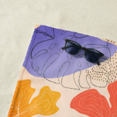 カスタムウェディングトロピカルハワイアン ビーチタオル (インサイチュ)