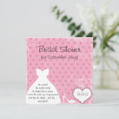 カスタムウェディングドレスブライダルシャワー招待 招待状 (スタンド正面)