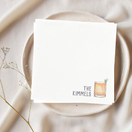 カスタムウェディングナプキンスドライバーカクテルアワー スタンダードカクテルナプキン