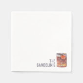 カスタムウェディングナプキンスネローニカクテルアワー スタンダードカクテルナプキン (正面)