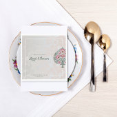 カスタムウェディングナプキンス – マグカルフローラモチーフ スタンダードランチョンナプキン