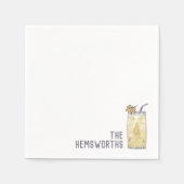 カスタムウェディングナプキンズピアナコラダカクテルアワー スタンダードカクテルナプキン (正面)