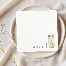 カスタムウェディングナプキンズピアナコラダカクテルアワー スタンダードカクテルナプキン