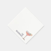 カスタムウェディングナプキンズピンクカクテルアワー スタンダードカクテルナプキン (角)