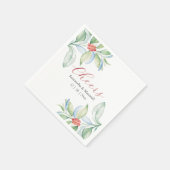 カスタムウェディングナプキンズ葉クリスマス スタンダードカクテルナプキン (角)