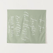 カスタムウェディングバック素朴披露宴バナー タペストリー (正面(横))