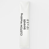 カスタムウェディングバナー12' x 2.5' 横断幕 (縦)