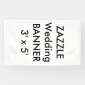 カスタムウェディングバナー3' x 5' 横断幕 (横)