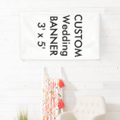 カスタムウェディングバナー3' x 5' 横断幕 (インサイチュ)