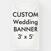 カスタムウェディングバナー3' x 5' 横断幕 (縦)