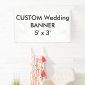 カスタムウェディングバナー5' x 3' 横断幕 (インサイチュ)