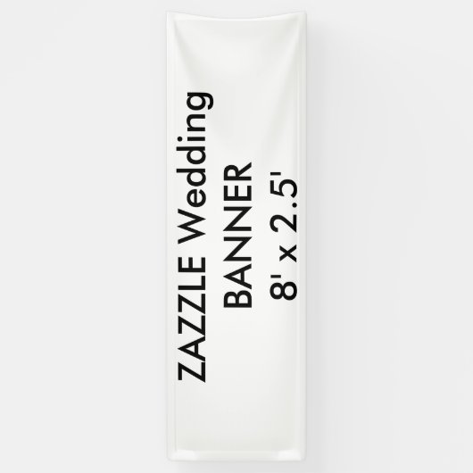 カスタムウェディングバナー8' x 2.5' 横断幕 (縦)