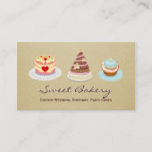 カスタムウェディングバースデーパーティーケーキベーカリー店 名刺 (正面)
