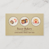 カスタムウェディングバースデーパーティーケーキペストリーベーカリー 名刺 (正面)
