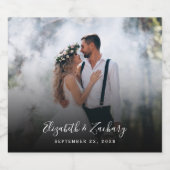 カスタムウェディングパーソナライズされた写真 スパークリングワインラベル (シングルラベル)