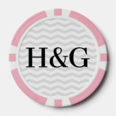 カスタムウェディングパーティートランプのポーカーチップ1無料ドリンク ポーカーチップ (正面)