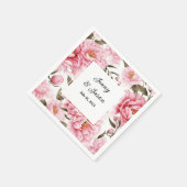 カスタムウェディングピンクペニー紙ナプキンス スタンダードカクテルナプキン (角)