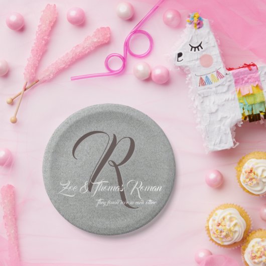 カスタムウェディングファミリー懇親会プレート ペーパープレート (パーティー)