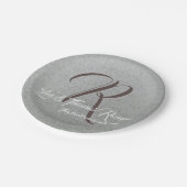 カスタムウェディングファミリー懇親会プレート ペーパープレート (アングル)