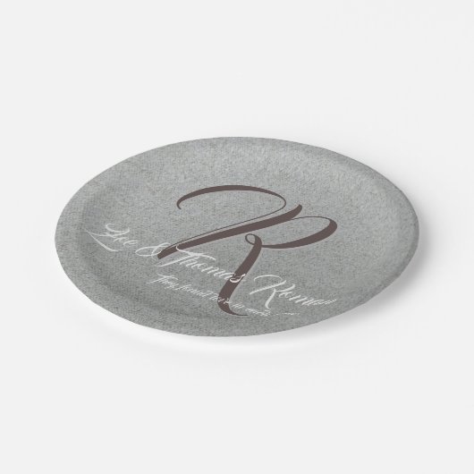 カスタムウェディングファミリー懇親会プレート ペーパープレート (アングル)