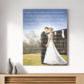 カスタムウェディングフォトと誓い キャンバスプリント