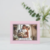 カスタムウェディングフォトアナウンスメントハガキ ポストカード (スタンド正面)