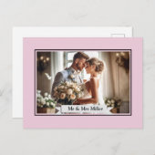 カスタムウェディングフォトアナウンスメントハガキ ポストカード (正面/裏面)