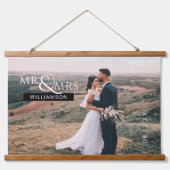 カスタムウェディングフォトアートプリント 吊り下げ型タペストリー (正面)