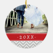 カスタムウェディングフォトキープサケホリデイオーナメント セラミックオーナメント (裏面)