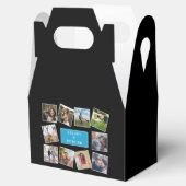 カスタムウェディングフォトコラージュブラック フェイバーボックス (オープン)