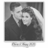 カスタムウェディングフォトコンターシール シール (正面)