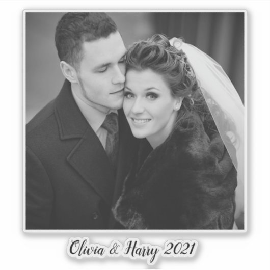 カスタムウェディングフォトコンターシール シール (正面)