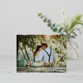 カスタムウェディングフォトサンキューカード 箔シーズンポストカード (立ち正面)