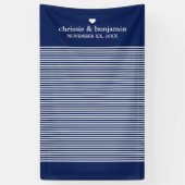 カスタムウェディングフォトバックドランド新郎新婦のストライプ 横断幕 (縦)