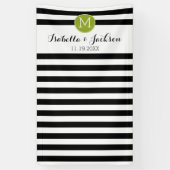 カスタムウェディングフォトバックドランド新郎新婦モノグラム 横断幕 (縦)