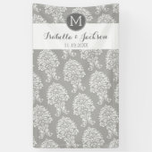 カスタムウェディングフォトバックドランド新郎新婦モノグラム 横断幕 (縦)