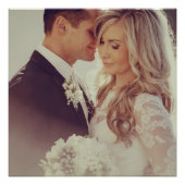 カスタムウェディングフォトパーソナライズされたアートプリント ポスター (正面)