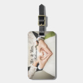 カスタムウェディングフォトモノグラム荷物タグ ラゲッジタグ (正面縦)