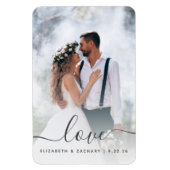 カスタムウェディングフォトラブグレースクリプト マグネット (縦)