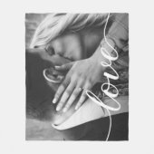 カスタムウェディングフォトラブスクリプトギフト フリースブランケット (正面)