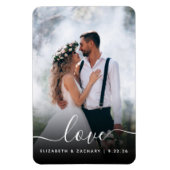 カスタムウェディングフォトラブホワイトスクリプト マグネット (縦)