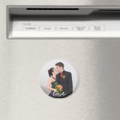 カスタムウェディングフォトラブマグネット マグネット (インサイチュ (食洗機))