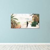 カスタムウェディングフォトロングランドスケープ キャンバスプリント (インサイチュ (ウッドフロア))