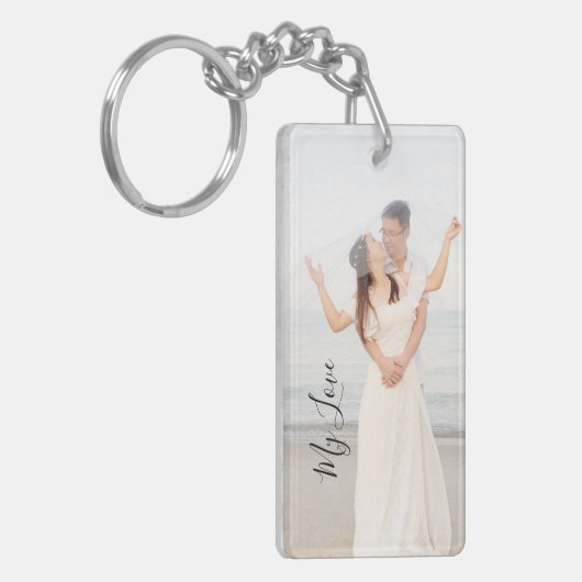 カスタムウェディングフォト私の愛 キーホルダー (正面左)