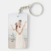 カスタムウェディングフォト私の愛 キーホルダー (裏面)