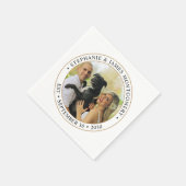 カスタムウェディングフォト スタンダードカクテルナプキン (角)