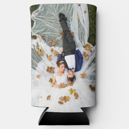 カスタムウェディングフォト スリム缶クーラー (正面)