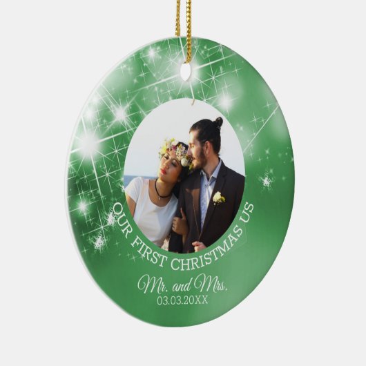 カスタムウェディングフォト セラミックオーナメント (右)